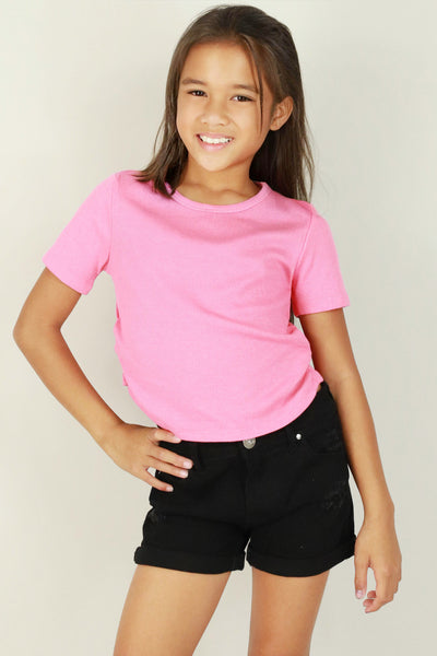 Jeans Warehouse Hawaii - S/S SOLID TOPS 4-6X - CAN'T TELL TOP | KIDS SIZE 4-6X | By LORENCY & CO