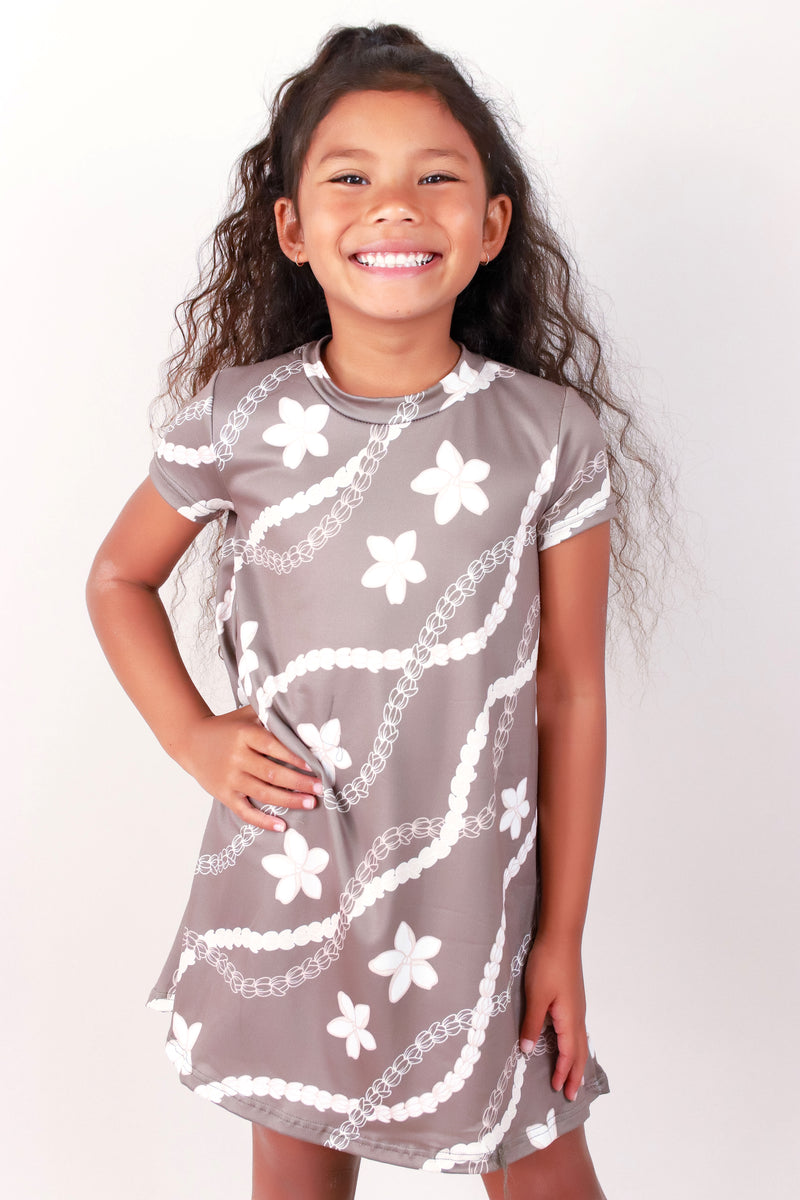 Jeans Warehouse Hawaii - DRESSES 2T-4T - PIKAKE PLUMERIA TRAPEZE DRESS | KIDS SIZE 2T-4T | By LUZ