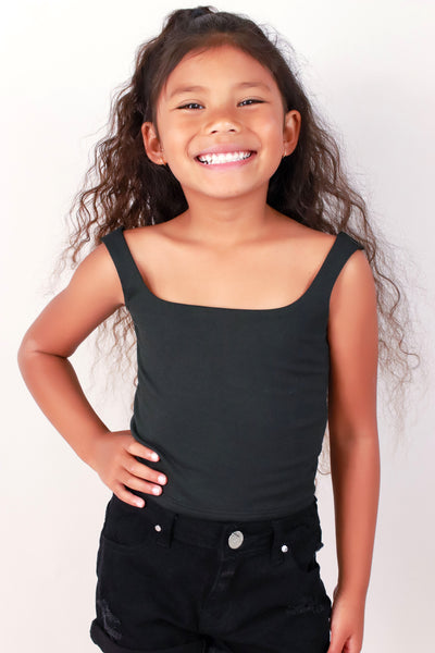 Jeans Warehouse Hawaii - S/L SOLID TOPS 2T-4T - CAN'T WAIT SQUARE NECK TOP | KIDS SIZE 2T-4T | By LUZ