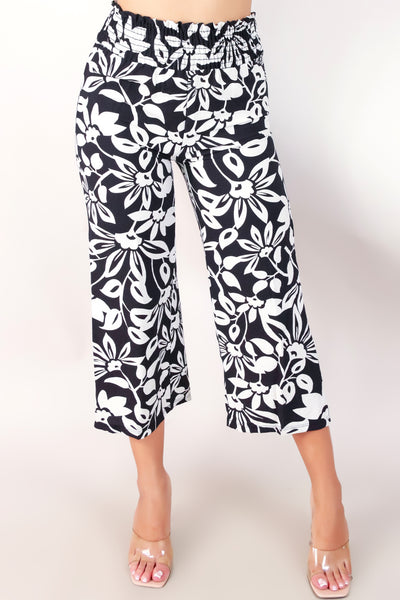 Jeans Warehouse Hawaii - PRINT WOVEN CAPRI'S - CLEAR THE AIR CAPRI PANTS | By LUZ