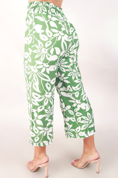 Jeans Warehouse Hawaii - PRINT WOVEN CAPRI'S - CLEAR THE AIR CAPRI PANTS | By LUZ