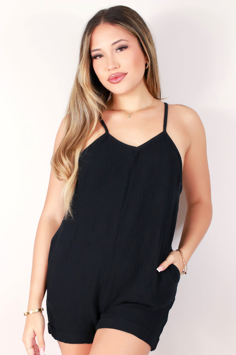 Jeans Warehouse Hawaii - SOLID CASUAL ROMPERS - ONE OF A KIND ROMPER | By FULL CIRCLE TRENDS