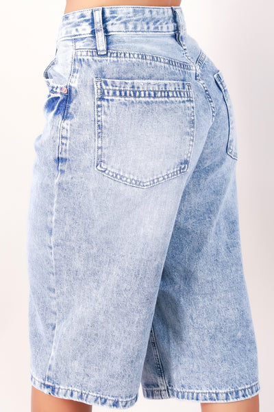 Jeans Warehouse Hawaii - DENIM BERMUDAS - TOO BUSY FOR YOU JORTS | By YMI JEANS