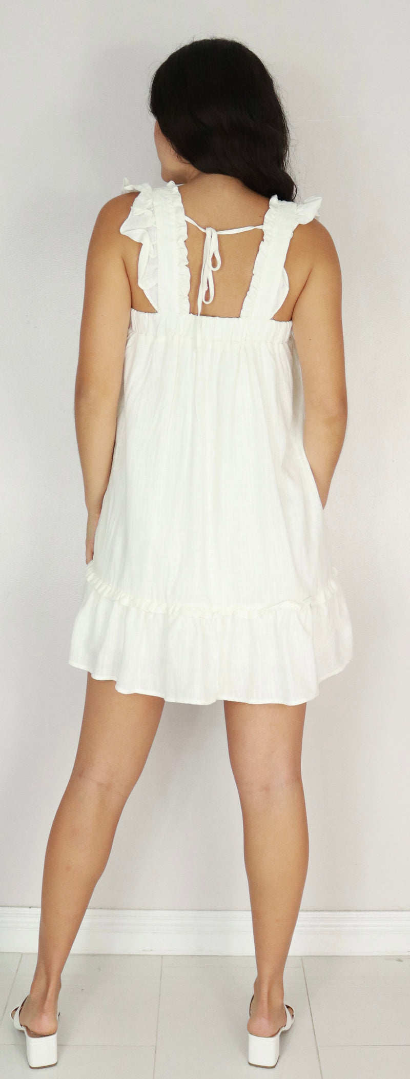 Jeans Warehouse Hawaii - SOLID SHORT DRESSES - CAPPED SLEEVE TIERED DRESS | By VERY J