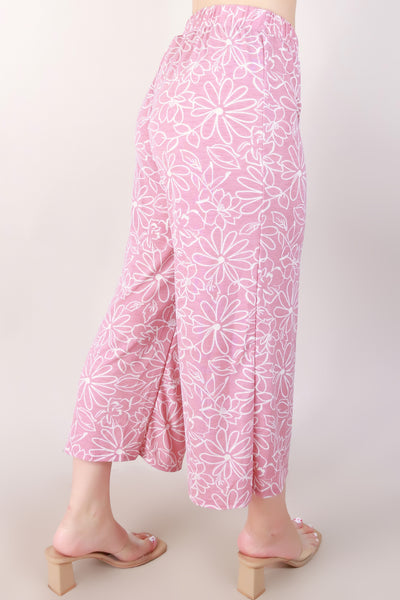 Jeans Warehouse Hawaii - PRINT KNIT CAPRI'S - BEAUTIFUL BLOOM PANTS | By PAPERMOON/ B_ENVIED