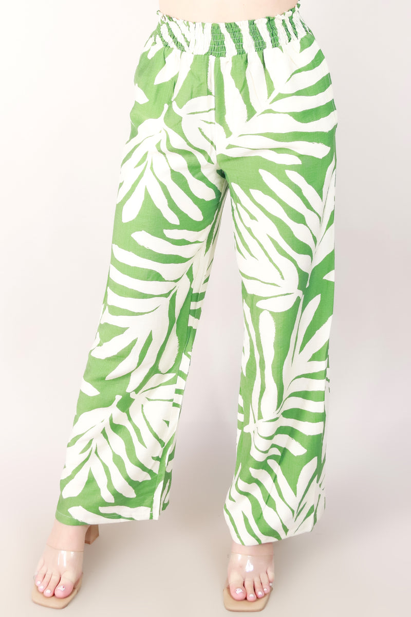 Jeans Warehouse Hawaii - PRINT WOVEN PANTS - ALWAYS BLOOMING PANTS | By I JOAH