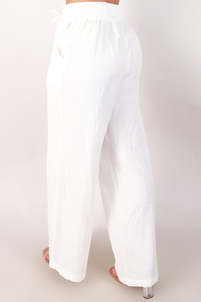 Jeans Warehouse Hawaii - SOLID WOVEN PANTS - NEVER TOO LATE PANTS | By AMBIANCE APPAREL