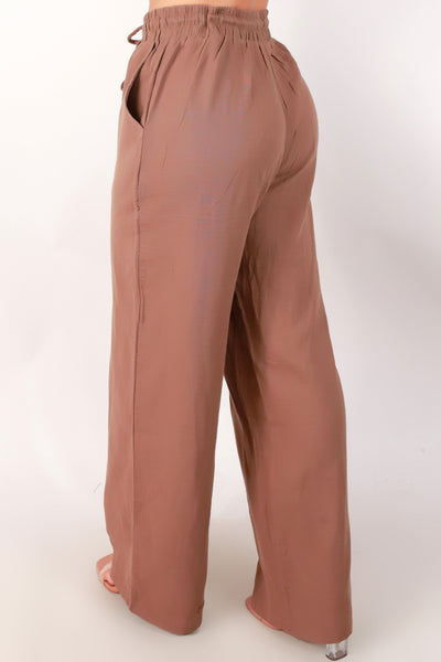 Jeans Warehouse Hawaii - SOLID WOVEN PANTS - NEVER TOO LATE PANTS | By AMBIANCE APPAREL