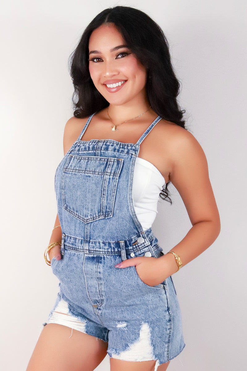 Jeans Warehouse Hawaii - SOLID CASUAL ROMPERS - DENIM CUTIE ROMPER | By ASB FASHION LLC