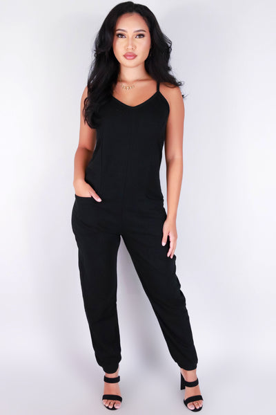 Jeans Warehouse Hawaii - SOLID CASUAL JUMPSUITS - ON THE EDGE JUMPSUIT | By IKEDDI IMPORTS