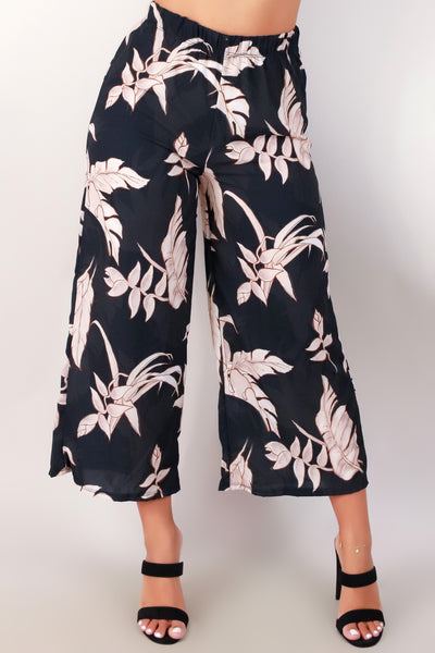 Jeans Warehouse Hawaii - PRINT WOVEN CAPRI'S - TROPICAL HELICONIA CAPRI PANTS | By LUZ