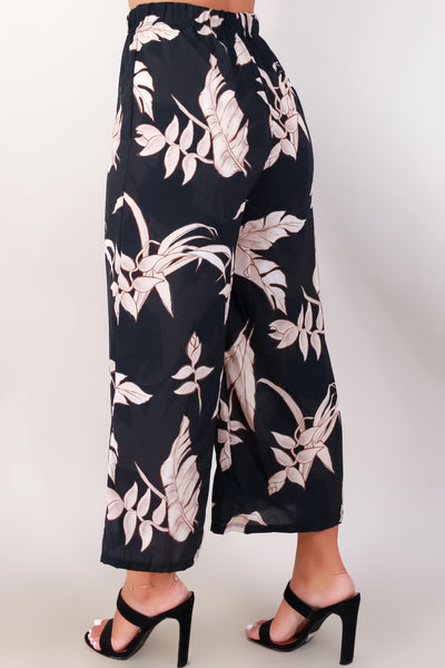 Jeans Warehouse Hawaii - PRINT WOVEN CAPRI'S - TROPICAL HELICONIA CAPRI PANTS | By LUZ