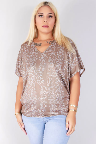 Jeans Warehouse Hawaii - PLUS PRINTED S/S - PUAKENIKENI MAHAKA DOLMAN TOP | By LUZ