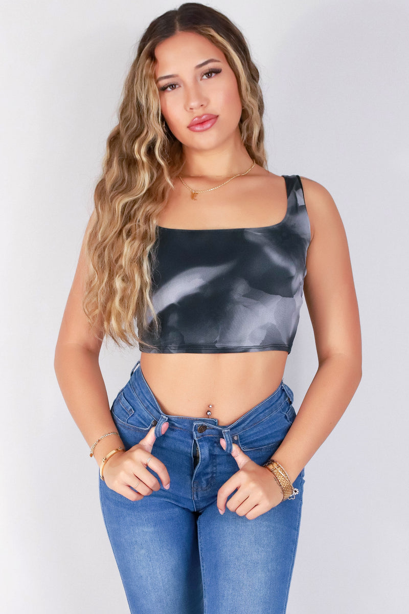 Jeans Warehouse Hawaii - SL PRINT - SOON ENOUGH CROP TOP | By MEEK DBA LAC BLEU