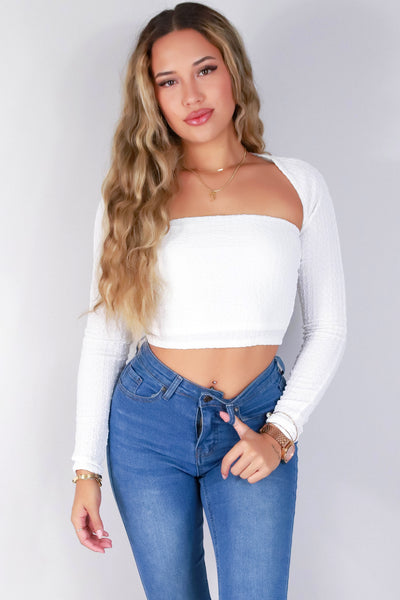 Jeans Warehouse Hawaii - LS SHRUGS/CARDIGANS - SEND IT BOLERO TOP | By TIMING