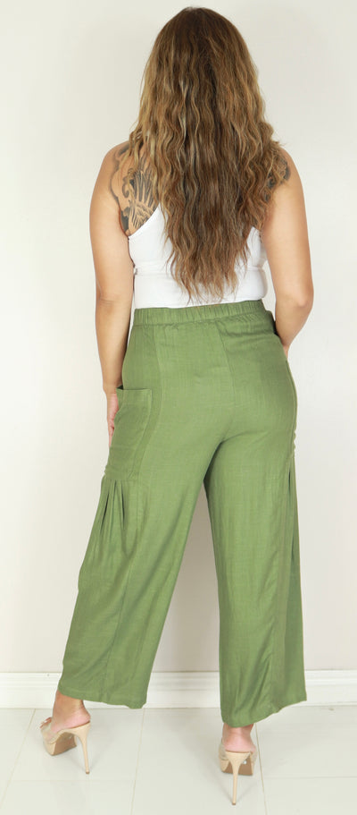 Jeans Warehouse Hawaii - SOLID WOVEN PANTS - BALLOON POCKET WIDE LEG PANTS | By VERY J