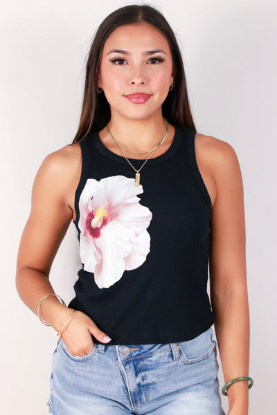 Jeans Warehouse Hawaii - TANK/TUBE SCREENS - HIBISCUS CROP TOP | By IKEDDI IMPORTS