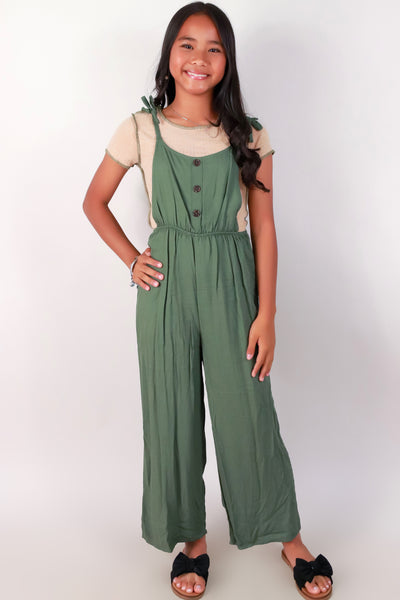 Jeans Warehouse Hawaii - DRESS RMPR 7-16 - THINKING IT OVER JUMPSUIT | KIDS SIZE 7-16 | By HYMAN FAMILY INC