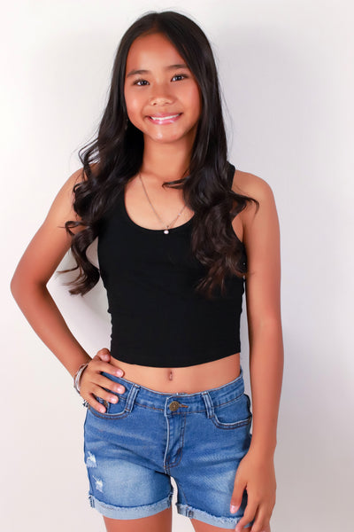 Jeans Warehouse Hawaii - DENIM SHORTS 7-16 - SHE'S A CLASSIC DENIM SHORTS | KIDS SIZE 7-16 | By DANIEL L