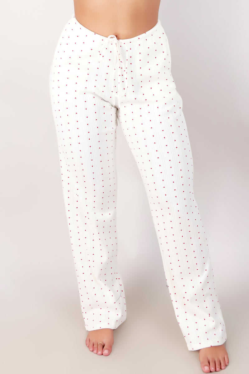 Jeans Warehouse Hawaii - PRINT WOVEN PANTS - HEART PANTS | By POPULAR 21