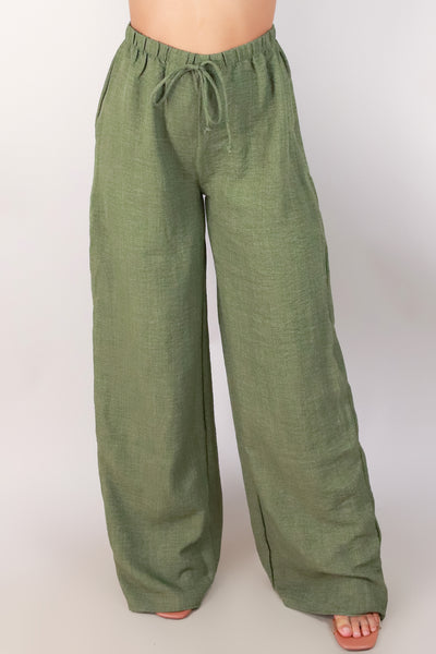 Jeans Warehouse Hawaii - SOLID WOVEN PANTS - SWAY AND SLAY PANTS | By POPULAR 21