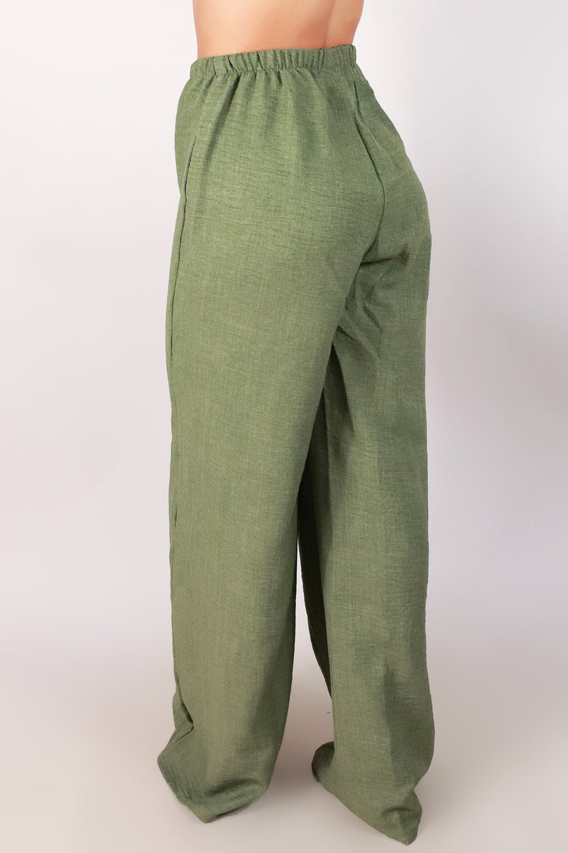 Jeans Warehouse Hawaii - SOLID WOVEN PANTS - SWAY AND SLAY PANTS | By POPULAR 21