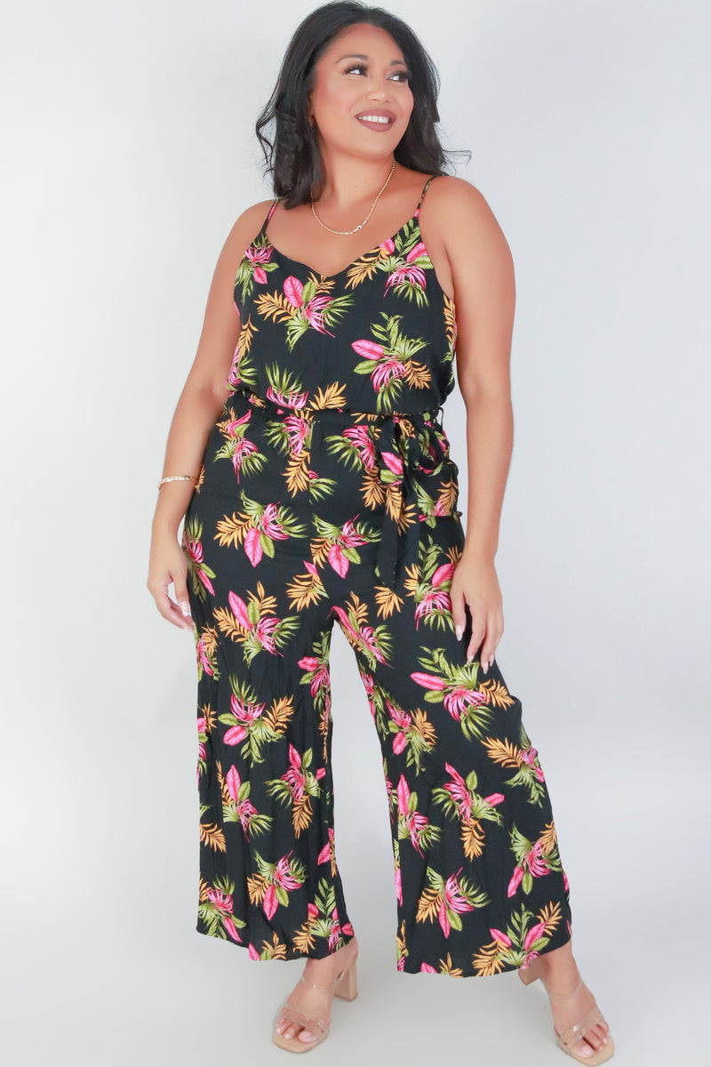 Jeans Warehouse Hawaii - PLUS PRINTED JUMPSUITS - TAKE A HINT JUMPSUIT | By ZENOBIA