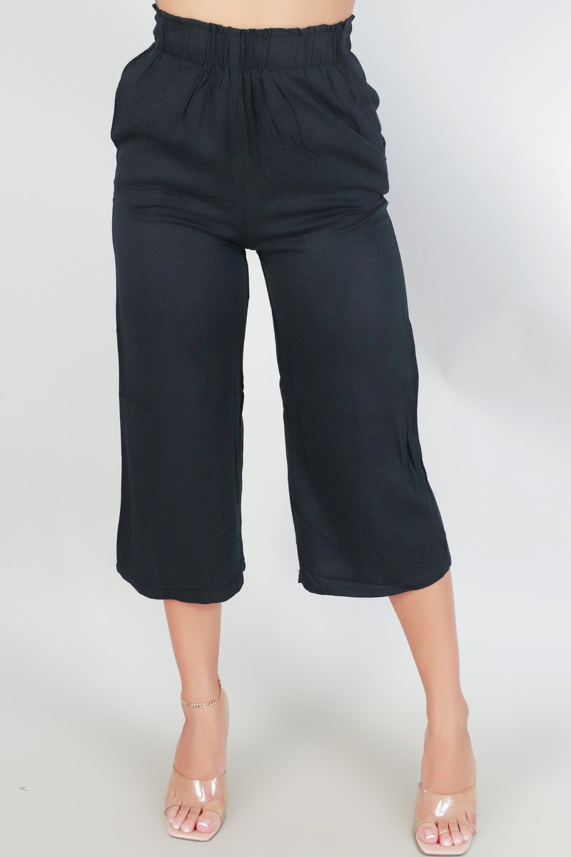 Jeans Warehouse Hawaii - SOLID WOVEN CAPRI&