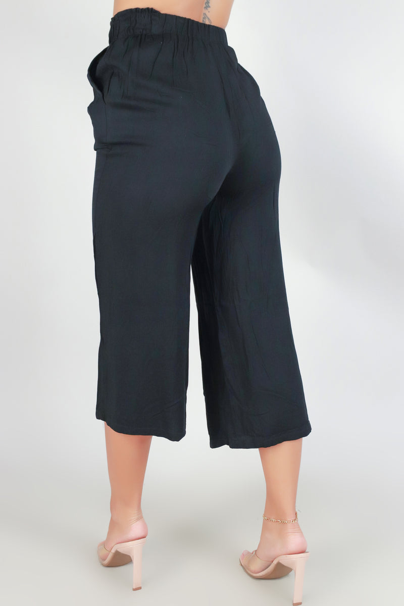 Jeans Warehouse Hawaii - SOLID WOVEN CAPRI&