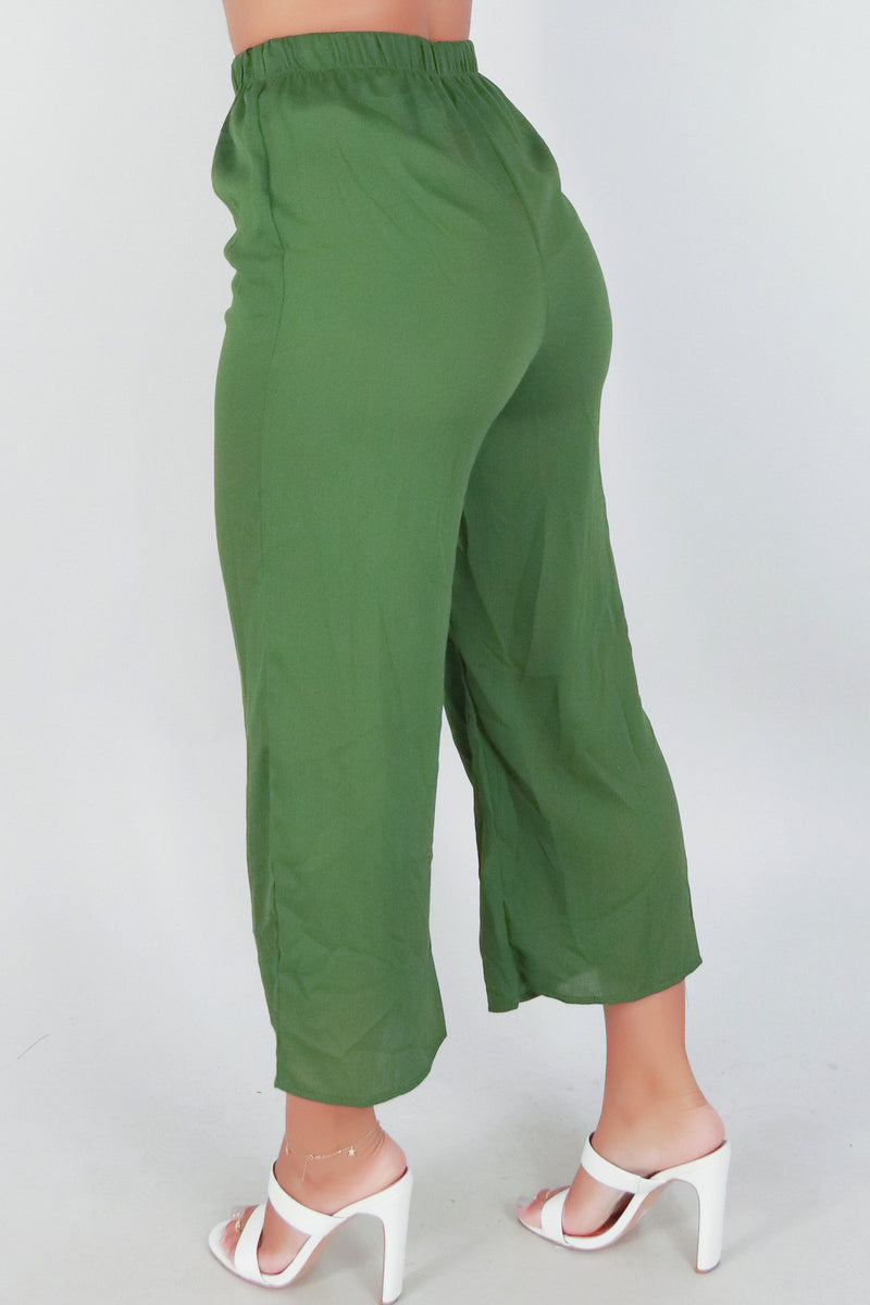 Jeans Warehouse Hawaii - SOLID WOVEN CAPRI&