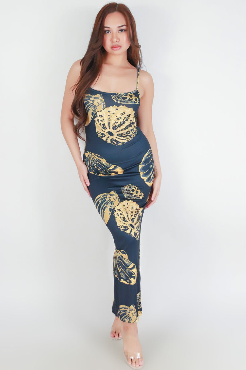 Jeans Warehouse Hawaii - S/L LONG PRINT DRESSES - SHELL MERMAID DRESS | By LUZ