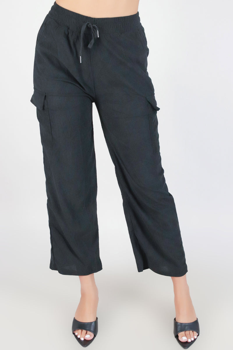 Jeans Warehouse Hawaii - SOLID WOVEN PANTS - SHE GO PANTS | By TRINITY TRIBE