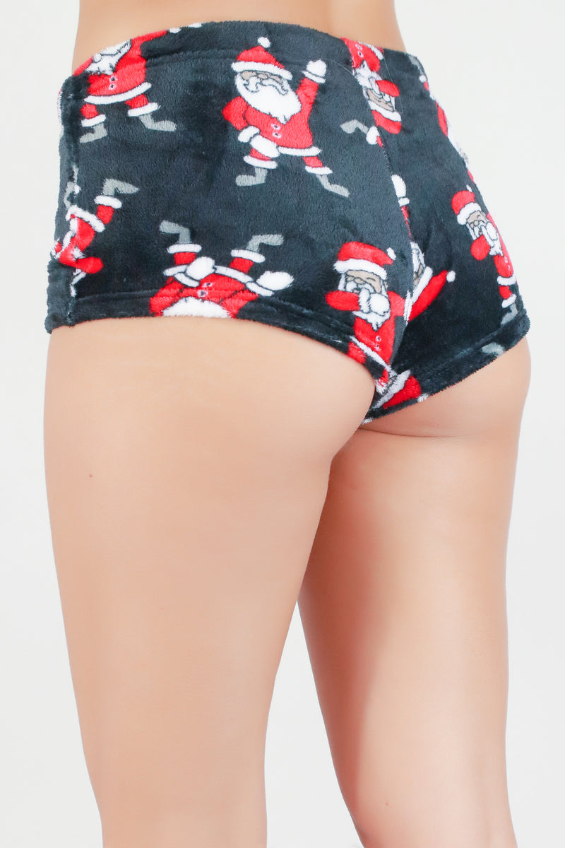 Jeans Warehouse Hawaii - KNIT HOT SHORTS - FUZZY DANCING SANTA HOT SHORTS | By JS CHINA SOURCING INC