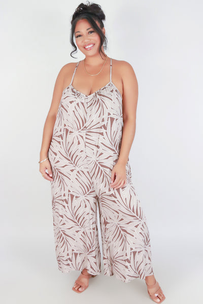 Jeans Warehouse Hawaii - PLUS PRINTED JUMPSUITS - HERE'S TO YOU NO WAIST JUMPSUIT | By LUZ