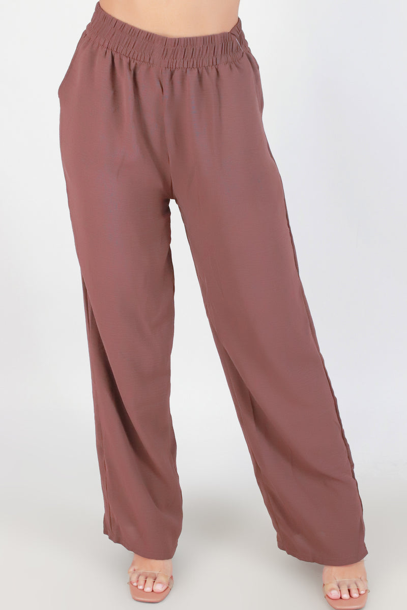 Jeans Warehouse Hawaii - SOLID WOVEN PANTS - SHE GO PANTS | By TRINITY TRIBE