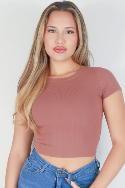 Jeans Warehouse Hawaii - S/S SOLID BASIC - WORTH IT CROP TEE | By CRESCITA APPAREL/SHINE I