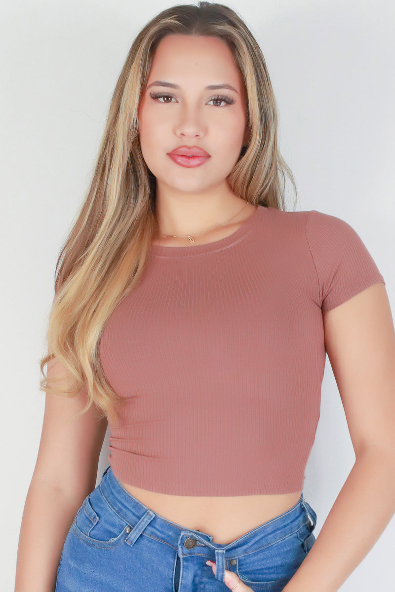 Jeans Warehouse Hawaii - S/S SOLID BASIC - WORTH IT CROP TEE | By CRESCITA APPAREL/SHINE I