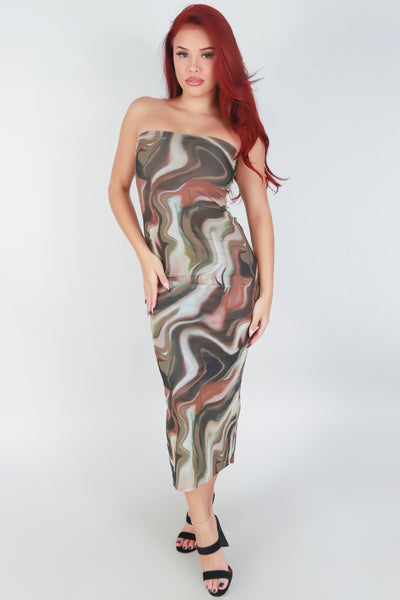 Jeans Warehouse Hawaii - TUBE LONG PRINT DRESSES - STAY SHINING MIDI DRESS | By PAPERMOON/ B_ENVIED