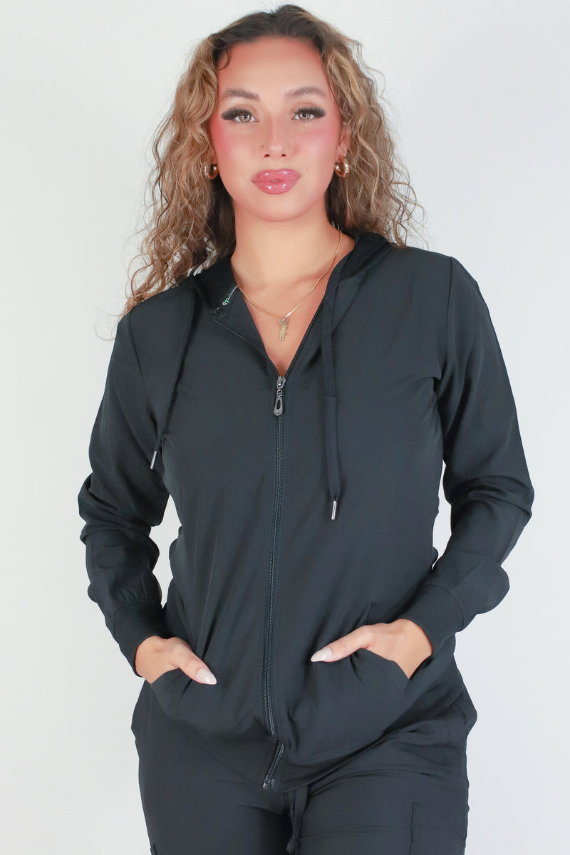 Jeans Warehouse Hawaii - JUNIOR SCRUB TOPS - CHECK YOUR VITALS SCRUB JACKET | By GREEN TOWN LLC