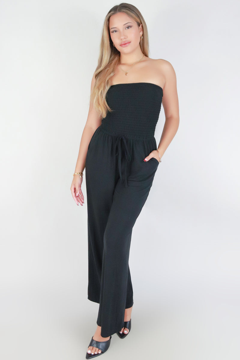 Jeans Warehouse Hawaii - SOLID CASUAL JUMPSUITS - THE WAY IT IS JUMPSUIT | By ZENANA (KC EXCLUSIVE,INC