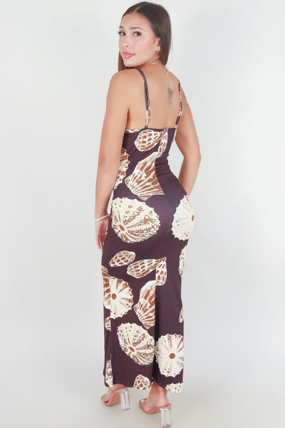 Jeans Warehouse Hawaii - S/L LONG PRINT DRESSES - SHELL MERMAID DRESS | By LUZ