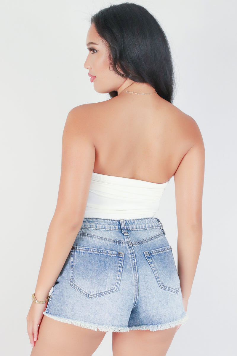 Jeans Warehouse Hawaii - DENIM SHORTS & BERMUDAS - DISTRESSED DENIM SHORTS | By MUSTARD SEED