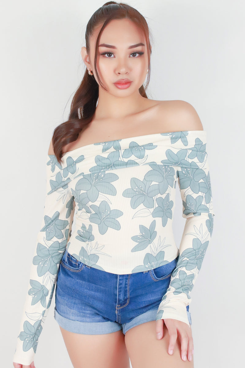 Jeans Warehouse Hawaii - LS PRINT - LILY FOLD OVER TOP | By LUZ