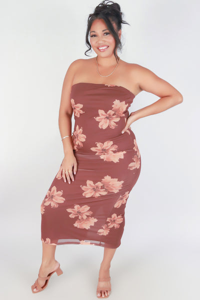 Jeans Warehouse Hawaii - PLUS PLUS KNIT PRINT DRESES - CAN'T STOP ME NOW TUBE DRESS | By ZENOBIA