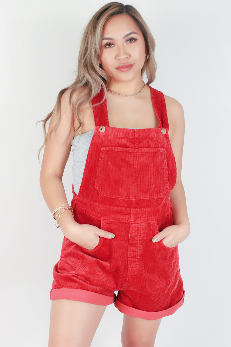 Jeans Warehouse Hawaii - SOLID ROMPERS - 6 POCKET CORDUROY OVERALLS | By MUSTARD SEED