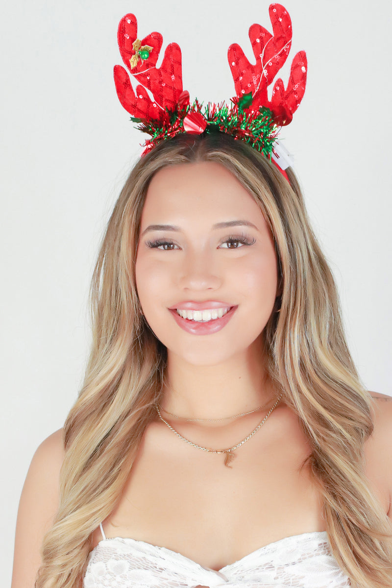 Jeans Warehouse Hawaii - XMAS/SEASONAL HOLIDAY - LIGHT UP REINDEER HEADBAND | By AMEN TRADING