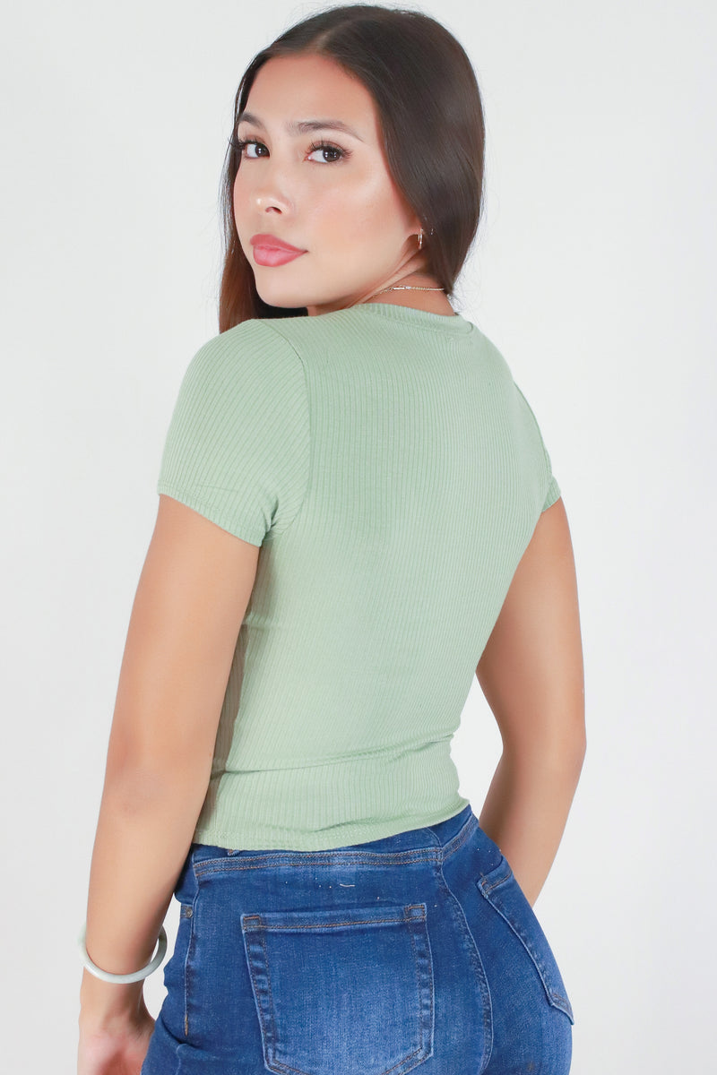 Jeans Warehouse Hawaii - S/S SOLID BASIC - WORTH IT CROP TEE | By CRESCITA APPAREL/SHINE I