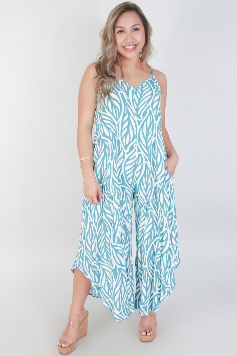 Jeans Warehouse Hawaii - PRINT JUMPERS - SLEEVELESS NO WAIST JUMPSUIT | By OLIVE & CO