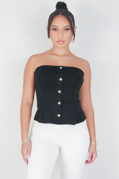 Jeans Warehouse Hawaii - SL CASUAL SOLID - GET THAT RING PEPLUM TOP | By TIMING