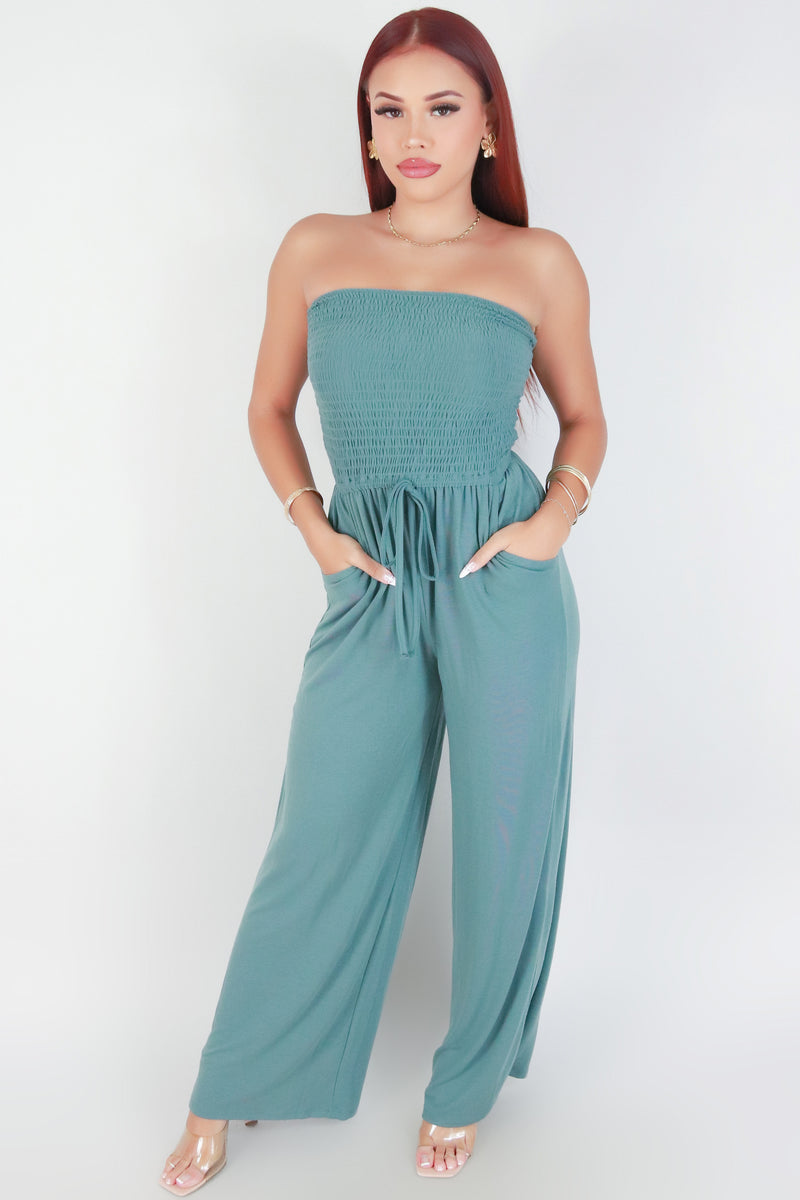 Jeans Warehouse Hawaii - SOLID CASUAL JUMPSUITS - THE WAY IT IS JUMPSUIT | By ZENANA (KC EXCLUSIVE,INC